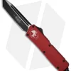 Microtech Scarab Executive Red OTF Tanto Knife (3.5" Black Plain) 108-1RD