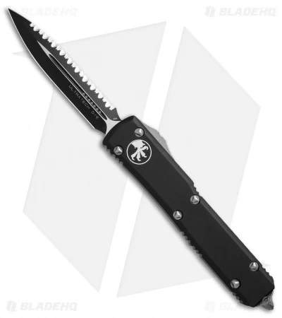 Microtech Ultratech D/E OTF Automatic Knife Black CC (3.4" Black Full Serr) 1 Microtech Ultratech D/E OTF Automatic Knife Black CC (3.4" Black Full Serr)