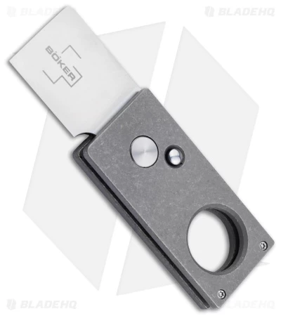 Boker Cigar Cutter Pocket Knife Titanium (1.34" Satin) 01BO513 1 Boker Cigar Cutter Pocket Knife Titanium (1.34" Satin) 01BO513