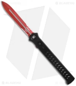 Paragon Estiletto OTF Automatic Knife Black (5.25" Red Serr)