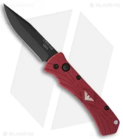 Paragon Mini ERT Red Automatic Knife (2.75" Black Plain)
