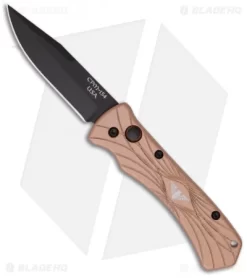 Paragon Mini ERT Tan Automatic Knife (2.75" Black Plain)