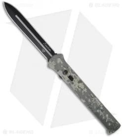 Paragon Estiletto Digi Camo OTF Knife (5.25" Black Plain)