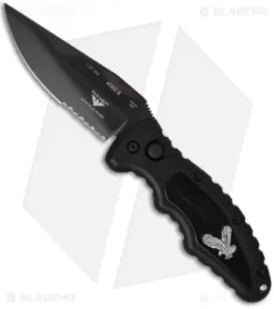 Paragon Custom Buffalo-Pearl ATKO 8 Automatic Knife (3.5" Serr)