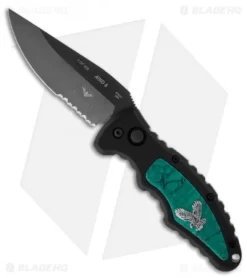 Paragon PARA-8 Turquoise Automatic Knife (3.5" Mirror DLC Serr)