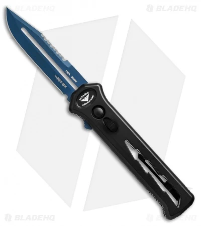 Paragon Para X OTF Automatic Knife Black Bolt (3.5" Blue Serr) 1 Paragon Para X OTF Automatic Knife Black Bolt (3.5" Blue Serr)