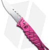 Piranha Amazon Automatic Knife Hot Pink (3.5" Mirror Serr)