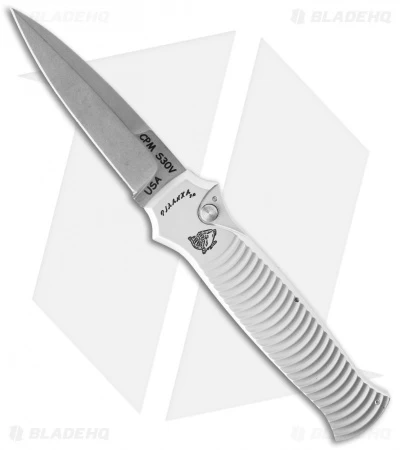 Piranha Bodyguard Automatic Knife Silver (3.3" Stonewash) 1 Piranha Bodyguard Automatic Knife Silver (3.3" Stonewash)
