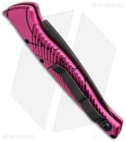 Piranha DNA Automatic Knife Pink Vein Tactical (3.25" Black) -Knife Shop piranha dna tactical plain pink side cm