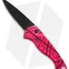Piranha Fingerling Hot Pink Tactical Automatic Knife (2.5" Black Plain)