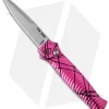 Piranha Mini-Guard Tactical Automatic Knife Hot Pink (2.9" Stonewash)