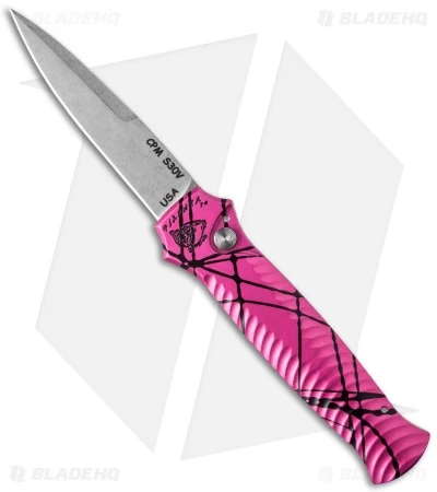 Piranha Mini-Guard Tactical Automatic Knife Hot Pink (2.9" Stonewash) 1 Piranha Mini-Guard Tactical Automatic Knife Hot Pink (2.9" Stonewash)