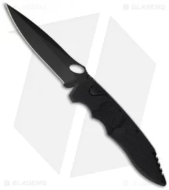 Piranha Mini Predator Black Tactical Automatic Knife (3.5" Black)