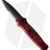 Piranha Prowler Red Tactical Automatic Knife (3.2" Black Serr)