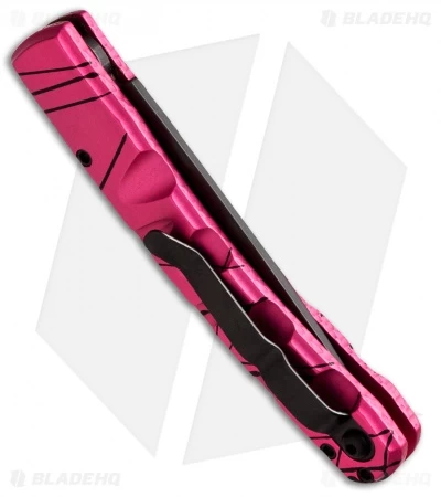 Piranha Virus Automatic Knife Pink Tactical (3.25" Black) 2 Piranha Virus Automatic Knife Pink Tactical (3.25" Black) - Image 2