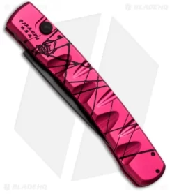 Piranha Virus Automatic Knife Pink Tactical (3.25" Black) 6 Piranha Virus Automatic Knife Pink Tactical (3.25" Black) -Knife Shop piranha virus pink tactical side 1