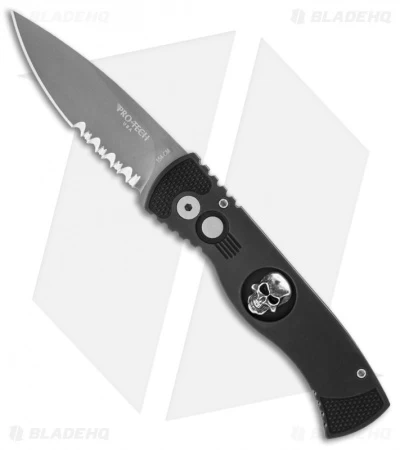 Pro-Tech Tactical Response TR-2.2 Skull Automatic Knife (3" Bead Blast Serr) 1 Pro-Tech Tactical Response TR-2.2 Skull Automatic Knife (3" Bead Blast Serr)