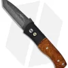 Emerson Protech Custom CQC-7 Desert Ironwood Automatic Knife (3.25" Damascus)