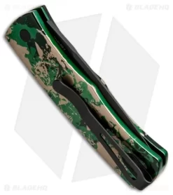 Pro-Tech Custom Magic "Whiskers" Automatic Knife Camo (3.125" Black) BR-1 -Knife Shop protech magic whiskers splatter tan green dl side