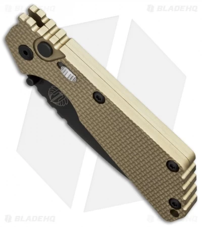 Strider + Pro-Tech SnG Automatic Knife Desert Tan Knurled W/Safety (3.5" Black) 2 Strider + Pro-Tech SnG Automatic Knife Desert Tan Knurled W/Safety (3.5" Black) - Image 2