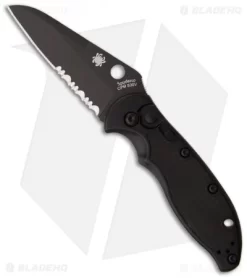 Spyderco Embassy Automatic Knife (3.13" Black Serr) C121BKPS