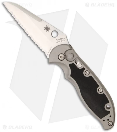 Spyderco Embassy Automatic Knife (3.13" Full Serr) C121S 1 Spyderco Embassy Automatic Knife (3.13" Full Serr) C121S