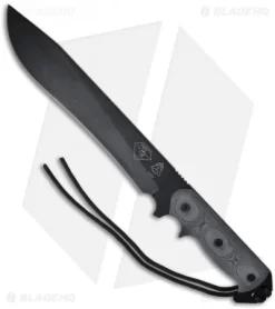 TOPS Knives Armageddon Fixed Blade Bush Knife (10.625" Black Plain) A-TRD-01