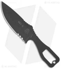 TOPS Knives Key-D Knife Fixed Blade (3.5" Black Plain)