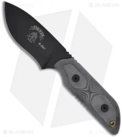 TOPS Knives Strikar XL Hunter's Point Knife Micarta (4" Black) STXL03-HP