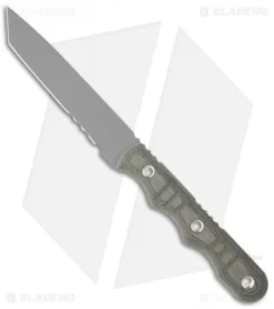 TOPS Knives Taliban Take Down Knife Tanto Fixed Blade (4.5" Gray Serr) TTD-01